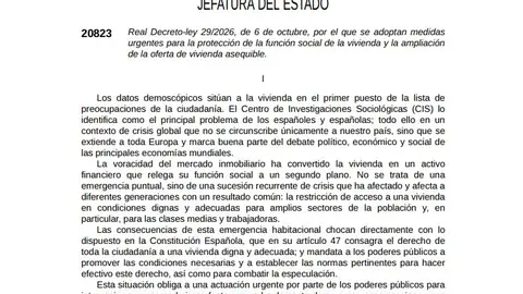 El BOE publica ya los decretos de la vivienda El BOE publica ya los decretos de la vivienda