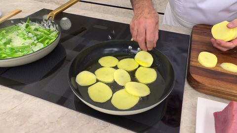 Fríe las patatas