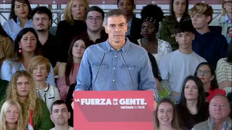Pedro Sánchez llama a movilizarse el 29-N: "España necesita cuatro años más de avance y menos insultos de la derecha" Pedro Sánchez llama a movilizarse el 29-N: "España necesita cuatro años más de avance y menos insultos de la derecha"