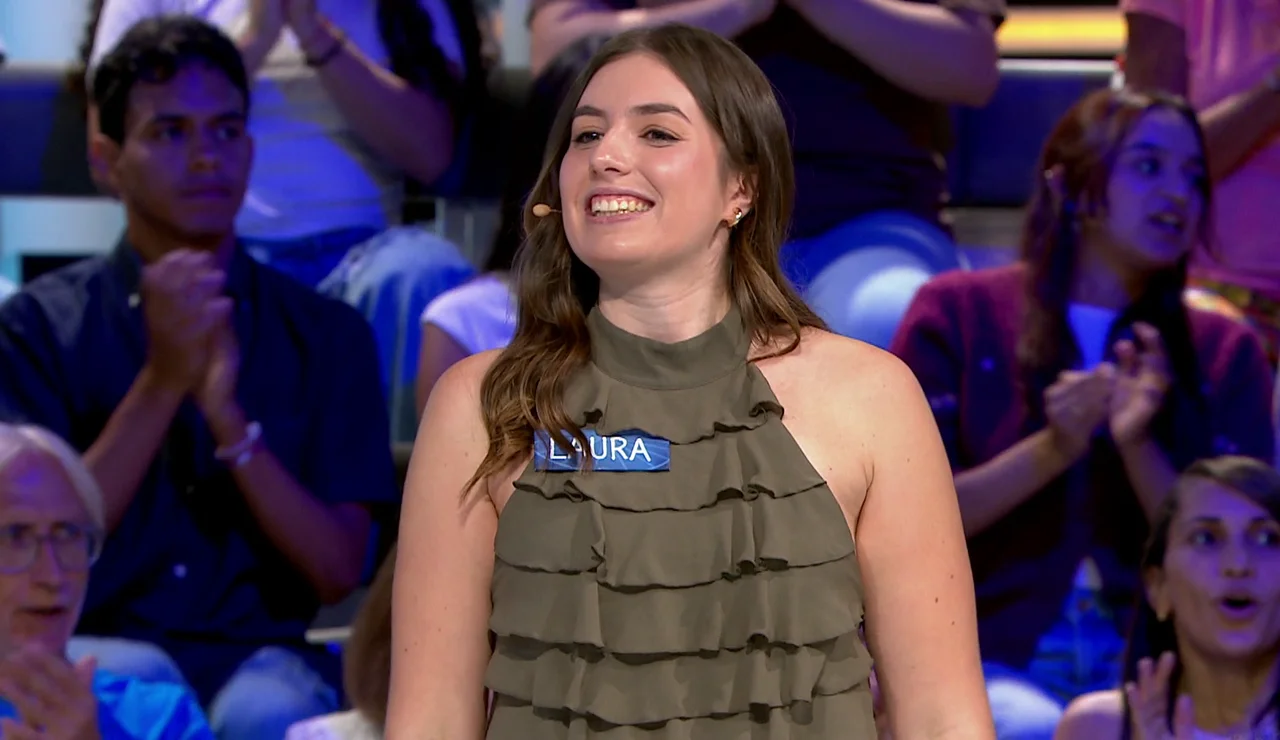 Laura en La ruleta de la suerte
