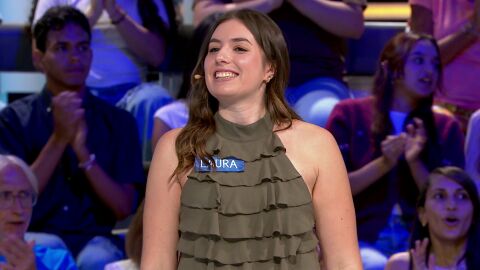 Laura en La ruleta de la suerte
