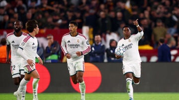 Endrick celebra su gol ante la Roma