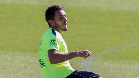 Koke Resurrecci&oacute;n durante un entrenamiento