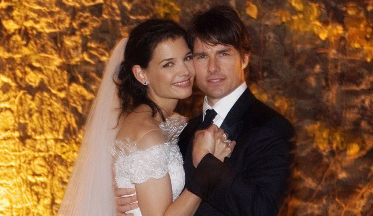 Katie Holmes y Tom Cruise en su boda