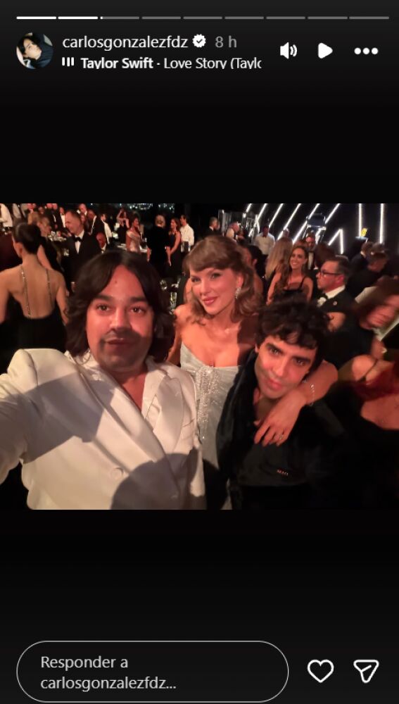 Carlos González, Taylor Swift y Javier Ambrossi en la Academy Museum Gala