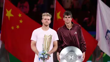 Davidovich y Jódar posan tras la final de Shanghái Davidovich y Jódar posan tras la final de Shanghái