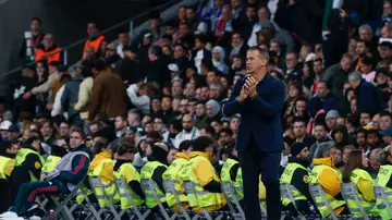 Luis García Plaza, en el Santiago Bernabéu Luis García Plaza, en el Santiago Bernabéu