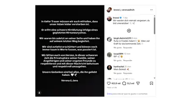 El comunicado de la muerte de Adam Wolke El comunicado de la muerte de Adam Wolke
