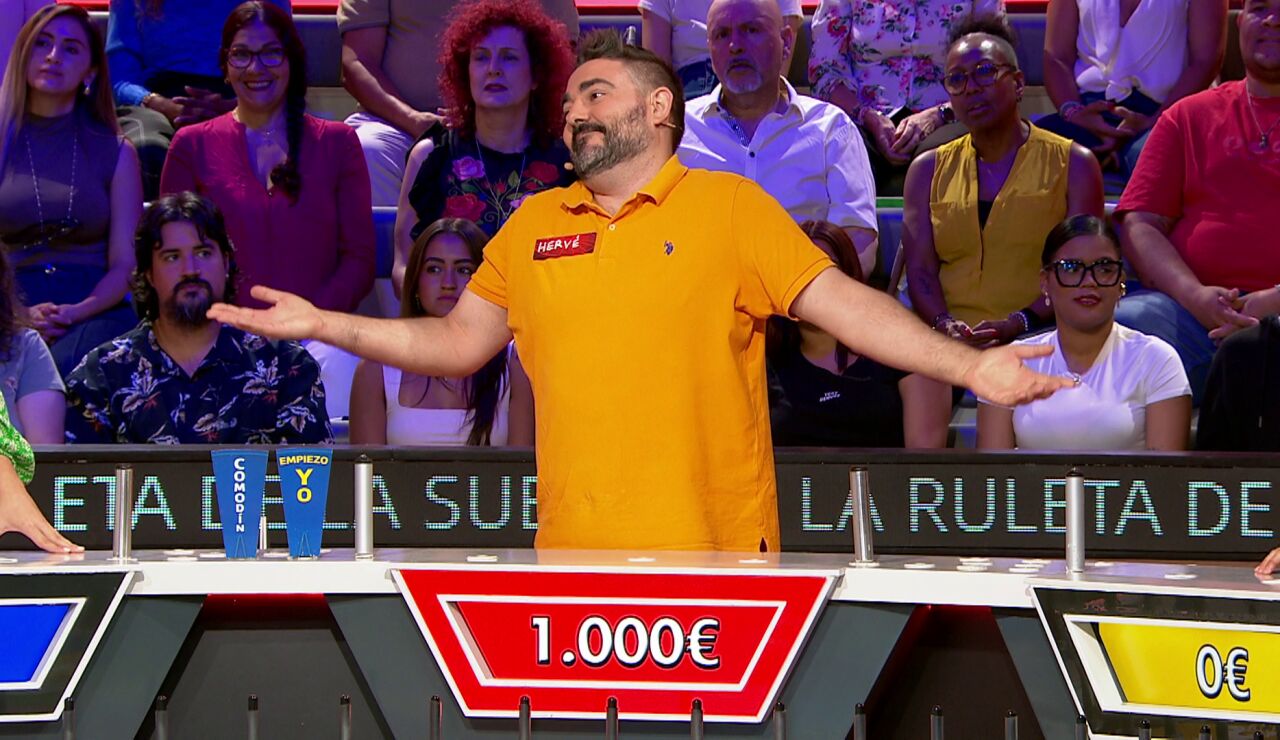 Herv&eacute; &ldquo;no se atreve a tirar otra vez&rdquo; con 1.000 euros en el marcador y resuelve el panel