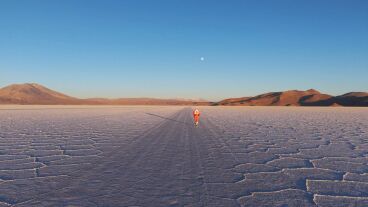Fernanda Maciel, en el salar de Uyuni (Bolivia)