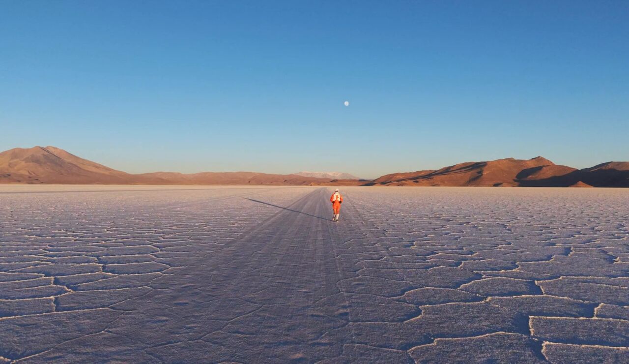 Fernanda Maciel, en el salar de Uyuni (Bolivia)