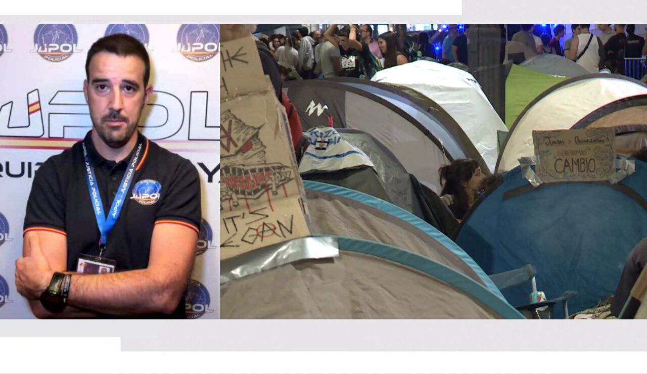 Jupol contra la acampada de sol