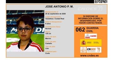 La informaci&oacute;n sobre el menor desaparecido en Tomelloso