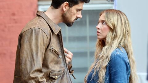 Michele Morrone y Sydney Sweeney en el rodaje de El Secreto de la Asistenta