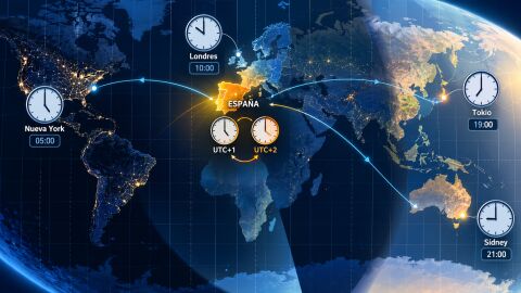 Husos horarios en Espa&ntilde;a y en el mundo