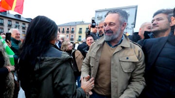 Santiago Abascal durante un acto en Ponferrada