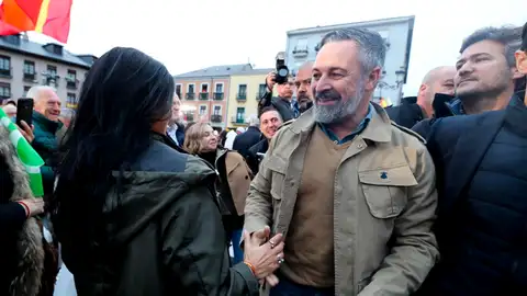 Santiago Abascal durante un acto en Ponferrada Santiago Abascal durante un acto en Ponferrada