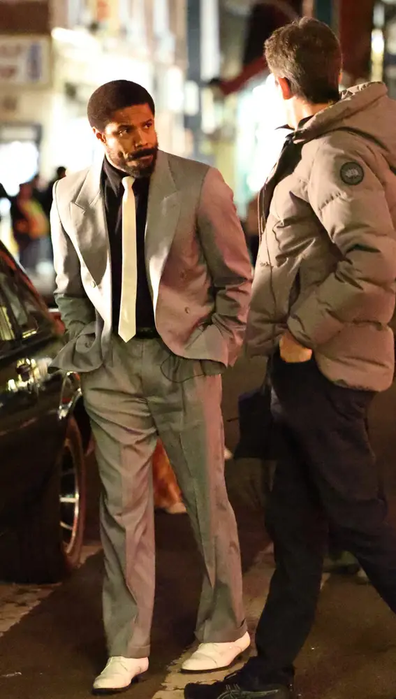 Michael B. Jordan en el rodaje de Miami Vice '85 Michael B. Jordan en el rodaje de Miami Vice '85