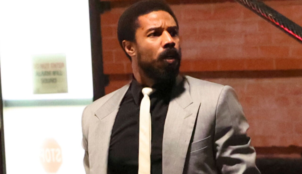 Michael B. Jordan en el rodaje de Miami Vice '85