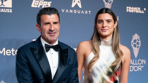 Luís Figo junto a su hija Stella Svedin