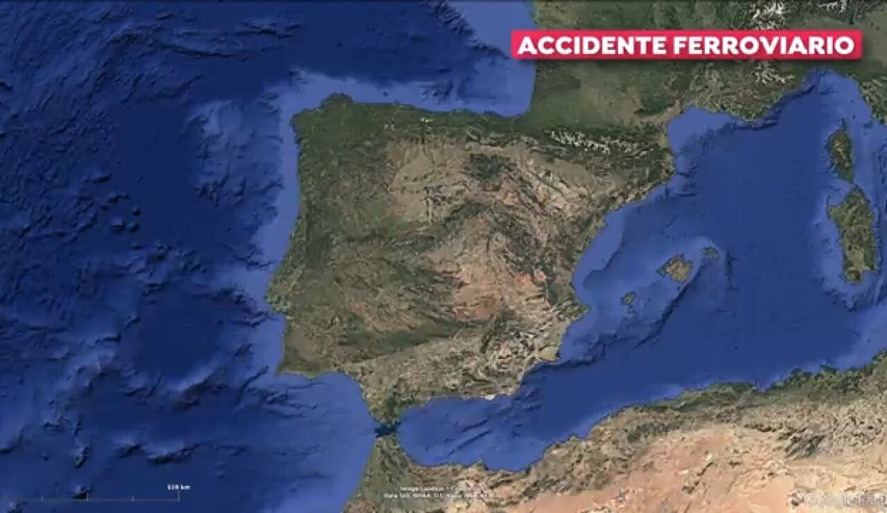 Este es el punto donde se ha producido el accidente de trenes en Toledo