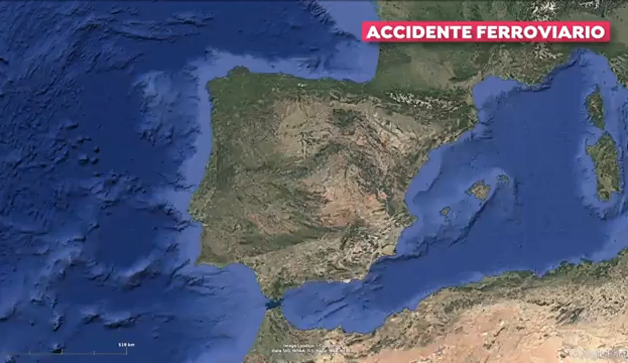 Este es el punto donde se ha producido el accidente de trenes en Toledo