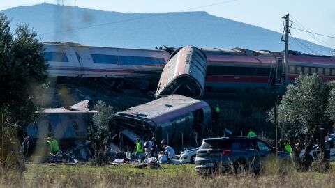 Imagen del lugar del accidente ferroviario en Urda (Toledo)