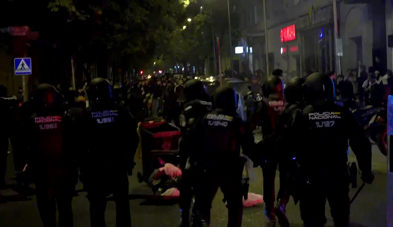 Cargas policiales en Madrid
