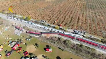 Las im&aacute;genes de dron sobre la zona devastada 