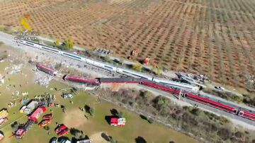 Las im&aacute;genes de dron sobre la zona devastada 