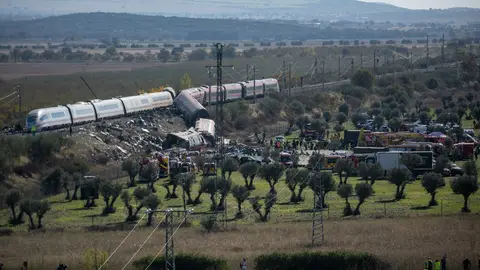 Imagen de los trenes accidentados en Toledo Imagen de los trenes accidentados en Toledo