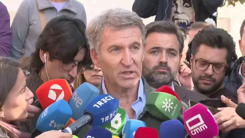 Feijóo comparece ante los medios en Urda Feijóo comparece ante los medios en Urda