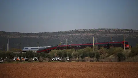 Imagen del accidente entre los dos trenes en Urda Imagen del accidente entre los dos trenes en Urda