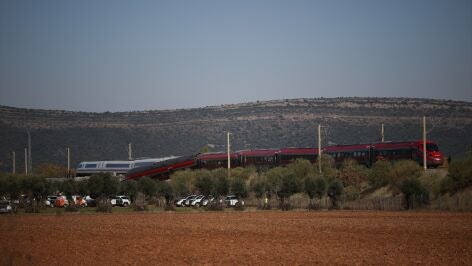 Imagen de los dos trenes siniestrados en Urda