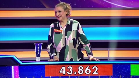 Miriam arrasa en La ruleta de la suerte noche, pero se queda a una palabra de los 100.000 euros