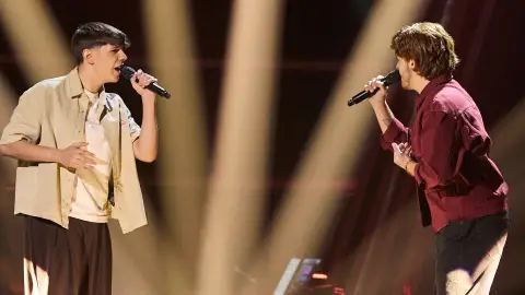 Carlos e Izan en La Voz Carlos e Izan en La Voz
