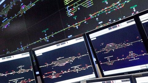 Pantallas de control de trenes