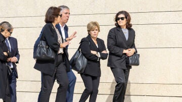 Soraya S&aacute;enz de Santamar&iacute;a, en el velatorio de F&aacute;tima B&aacute;&ntilde;ez