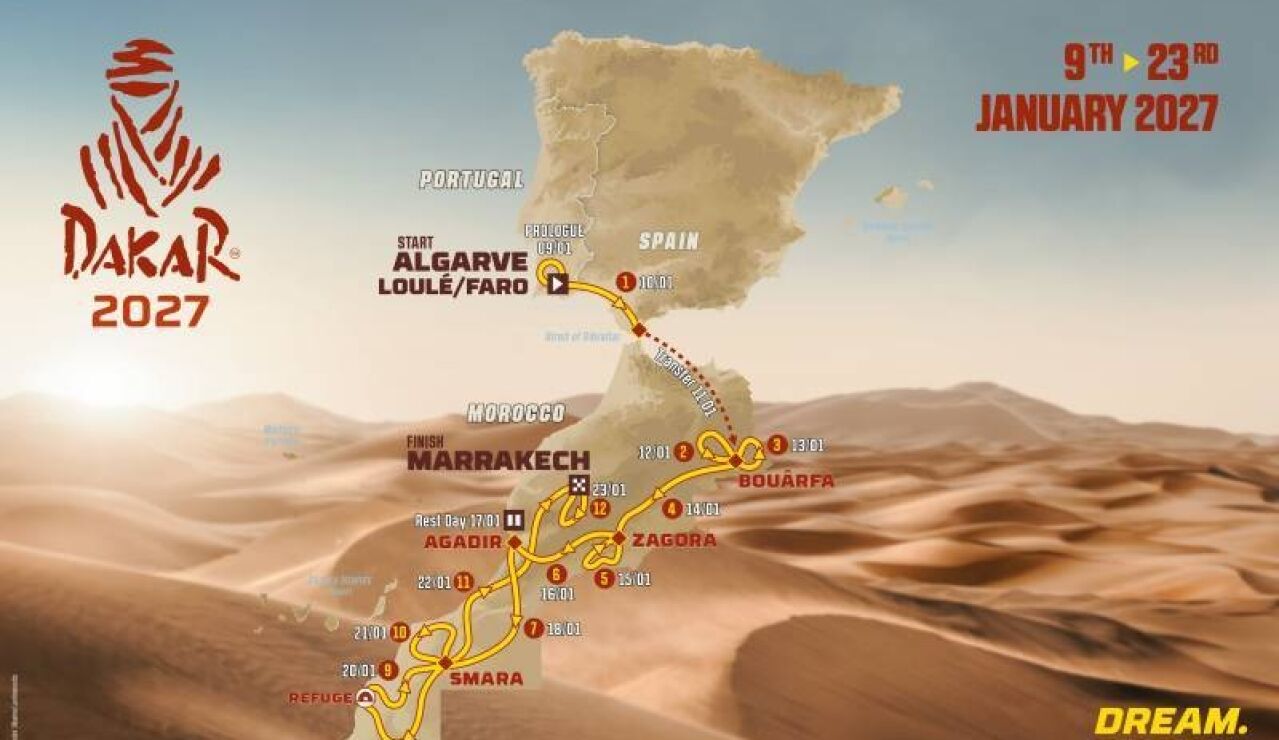 El recorrido del Rally Dakar 2027