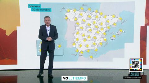 La previsi&oacute;n de Roberto Brasero para el viernes 30 de octubre