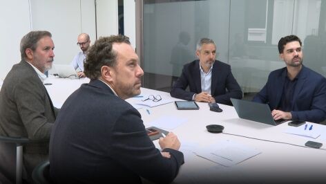 El vicesecretario de Hacienda, Vivienda e Infraestructuras del PP, Juan Bravo, se re&uacute;ne por videoconferencia con consejeros de Infraestructuras de los gobiernos auton&oacute;micos del PP.
